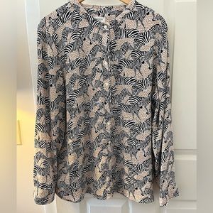 J Crew Zebra Blouse